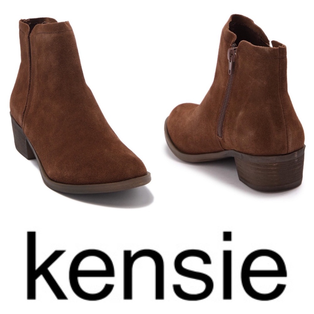 *NWT* KENSIE ‘Gamal’ brown suede bootie
